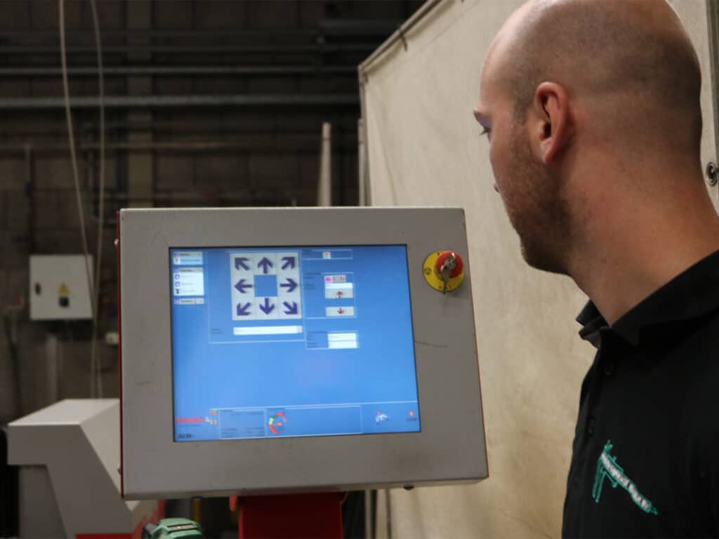 De HMI van AFWs Waterjet
